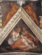 Michelangelo Buonarroti Ancestors of Christ: figures oil painting reproduction